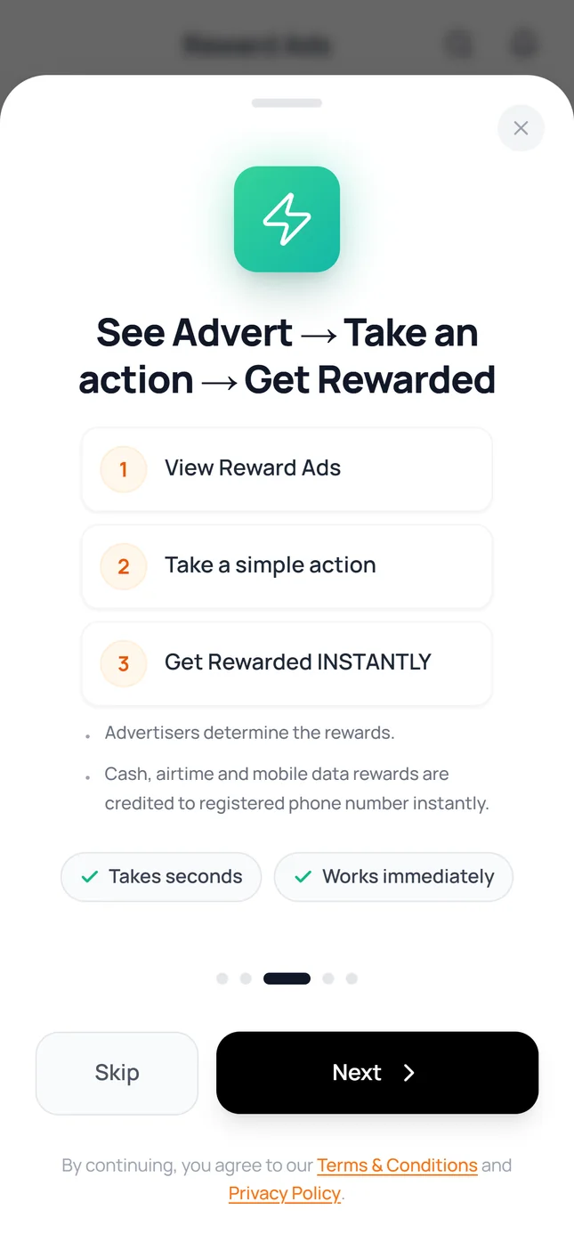 Teleeza Reward Ads: See Advert, Take an action, Get Rewarded